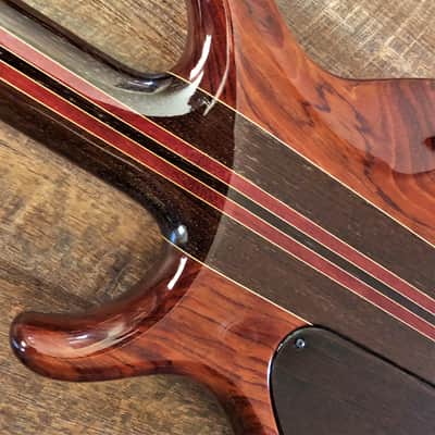 Tobias Signature 5 String Bass. 1990 Catalog Bass. Unique 1 of a Kind. Bubinga-Wenge image 9
