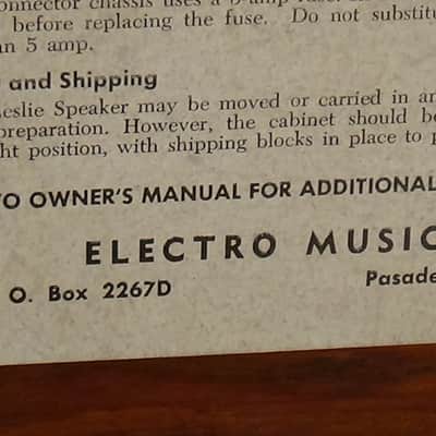 Leslie Model 120 Rotating Speaker Cabinet image 8
