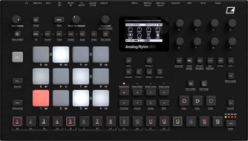 ELEKTRON ANALOG RYTM MKII BLACK : B-STOCK : [DETROIT MODULAR]