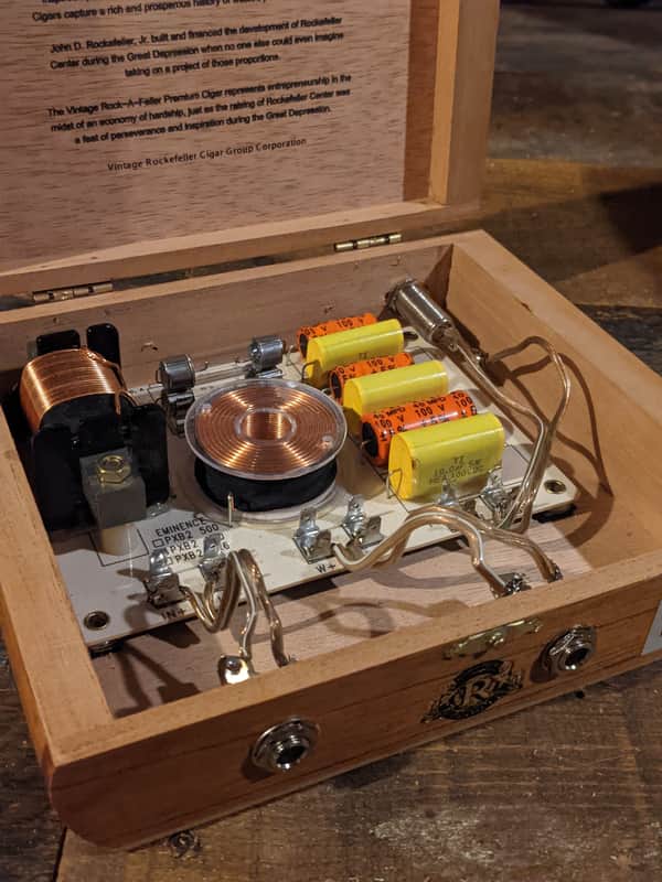 2 way crossover (cigar box) image 1