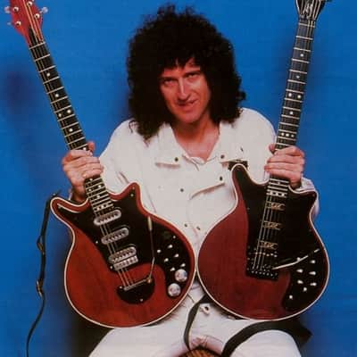 Guild Brian May Signature 1993 - Red see trough body image 21