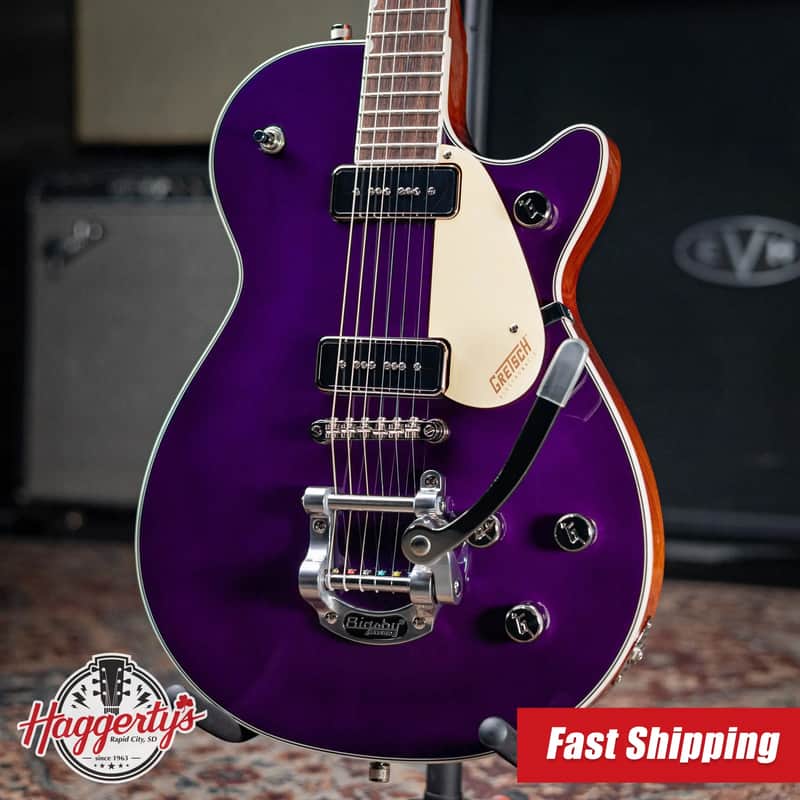 Gretsch G5210T-P90 Electromatic Jet Two 90 Single-Cut with Bigsby Electric Guitar - Amethyst - Demo image 1