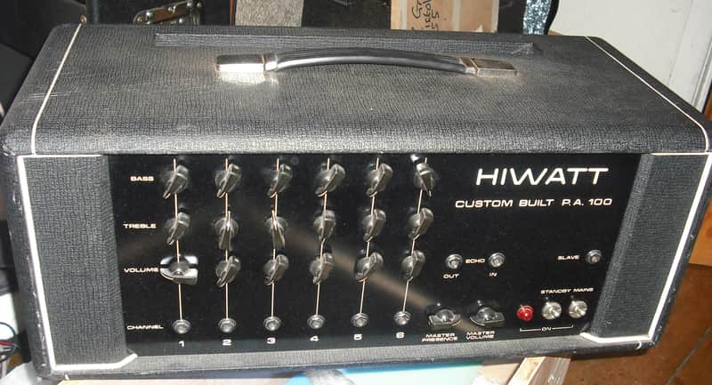 Hiwatt DR112 100w EL34 PA head vintage valve amplifier tube guitar amp 6 channel image 1