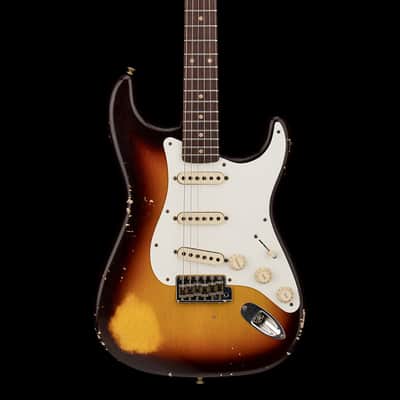 Fender Custom Shop Empire 59 Transition Stratocaster Relic - Faded Aged Chocolate 3-Color Sunburst #19506 image 1