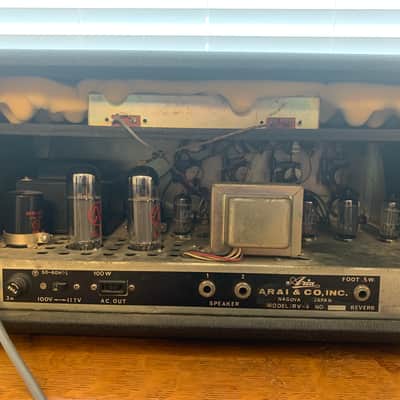 Aria Hi-Fi Vocal Amp 60 1960’s? Black Tolex image 4