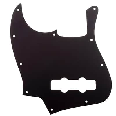Ultra 10 Holes Anodized Aluminum J-Bass Pickguard For American Fender Standard Jazz Bass, Black image 3