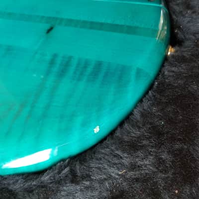 Pedulla MVP-6 Hexabuzz Fretless 6 String Left-Handed 1993 Green/Blue image 6