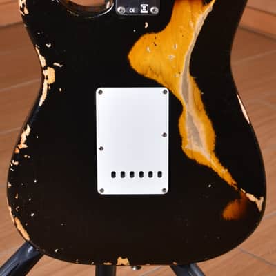 Fender Custom Shop Stratocaster 1955 Heavy Relic Aged Black over 2 Tone Sunburst 30th Anniversary #045 image 22