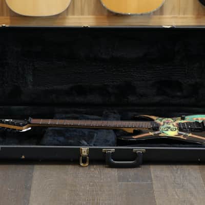 1989 ESP George Lynch Haji Electric Guitar Black Skulls & Snakes  + OHSC image 21