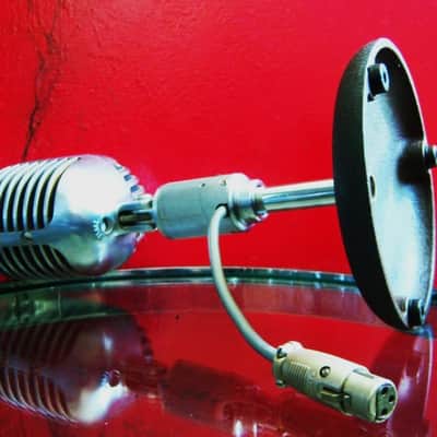 Vintage RARE 1940's Shure 556 dynamic cardioid microphone w Atlas stand Display 55 55S Super 55 image 14