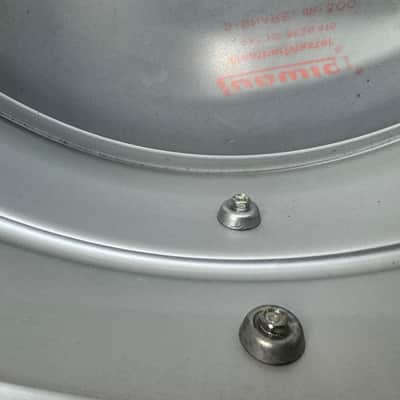 Vintage Ludwig Acrolite Aluminum Snare Drum 8 Lug 14x5” Blue Olive Badge 1976 76 Acrolite 1979 - Brushed Aluminum image 15