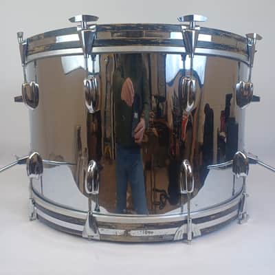Slingerland 14x24" Jazz Rock Bass Drum Virgin 1970 3Ply Chrome Over Wood COW USA image 5