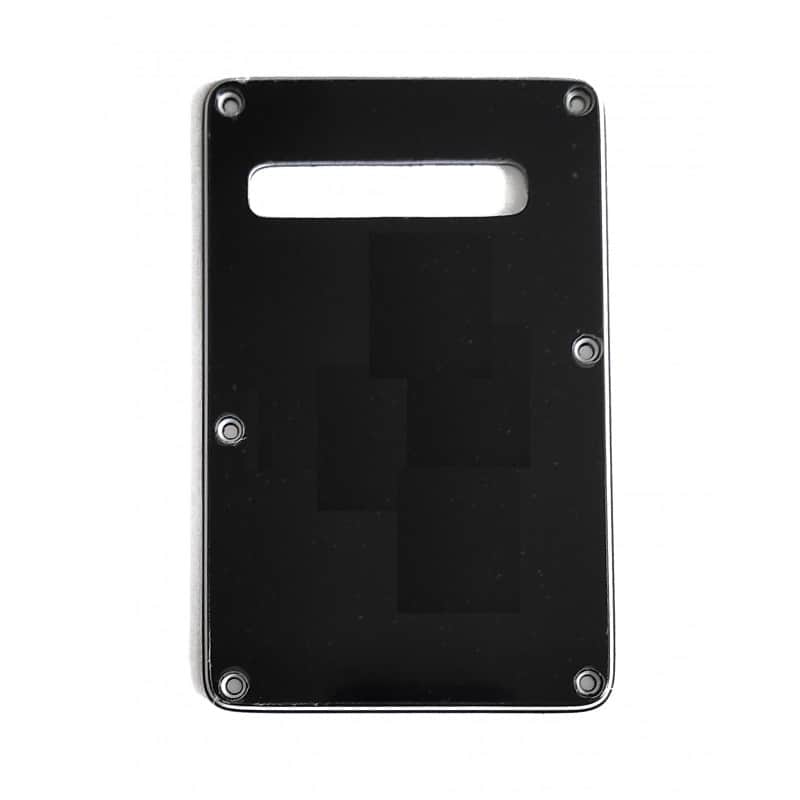 Modern Stratocaster Tremolo back plate Black 3 ply image 1
