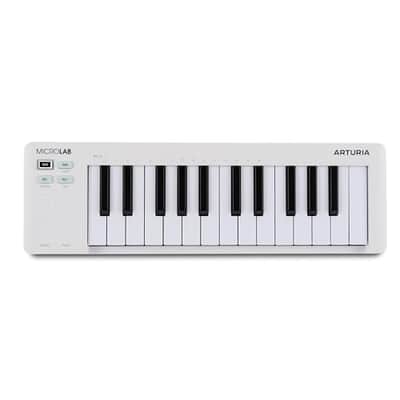 Arturia MicroLab Mk3 - Universal MIDI Controller for Music Production - White