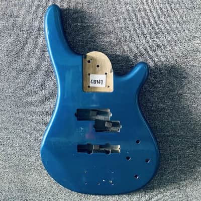 Blue 4 String Bass Basswood Body with Maple Neck image 10