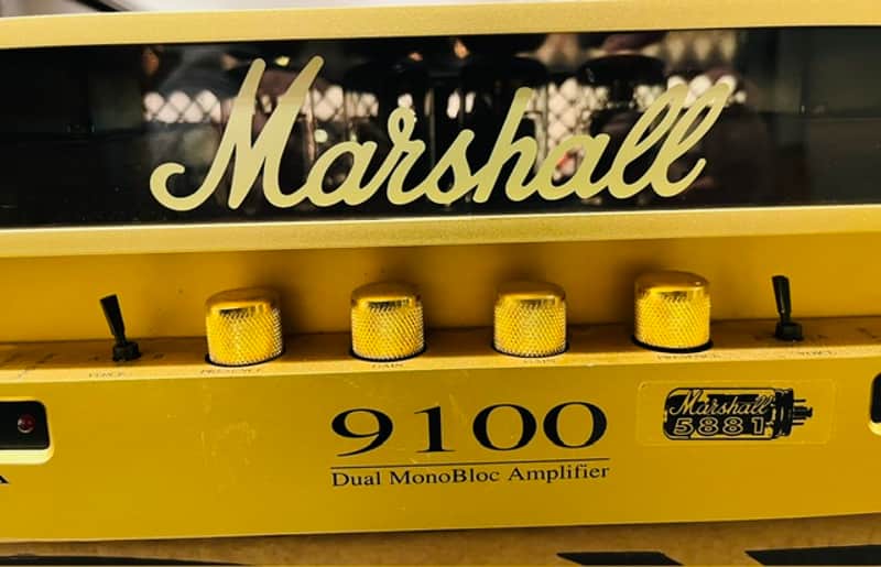 Marshall 9100 Dual MonoBloc Amplifier 1995-2000 - Nero/Oro image 1