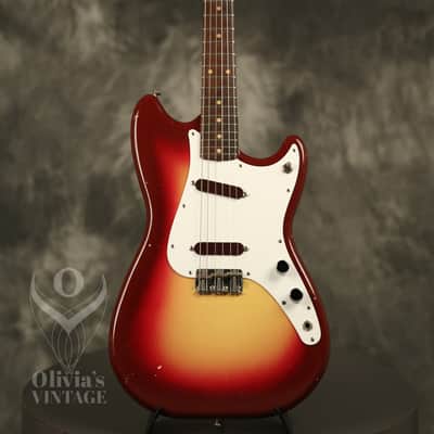 original 1962 Fender Duo-Sonic SLAB BOARD Shaded Sunburst/Maroonburst HANG TAG! image 2