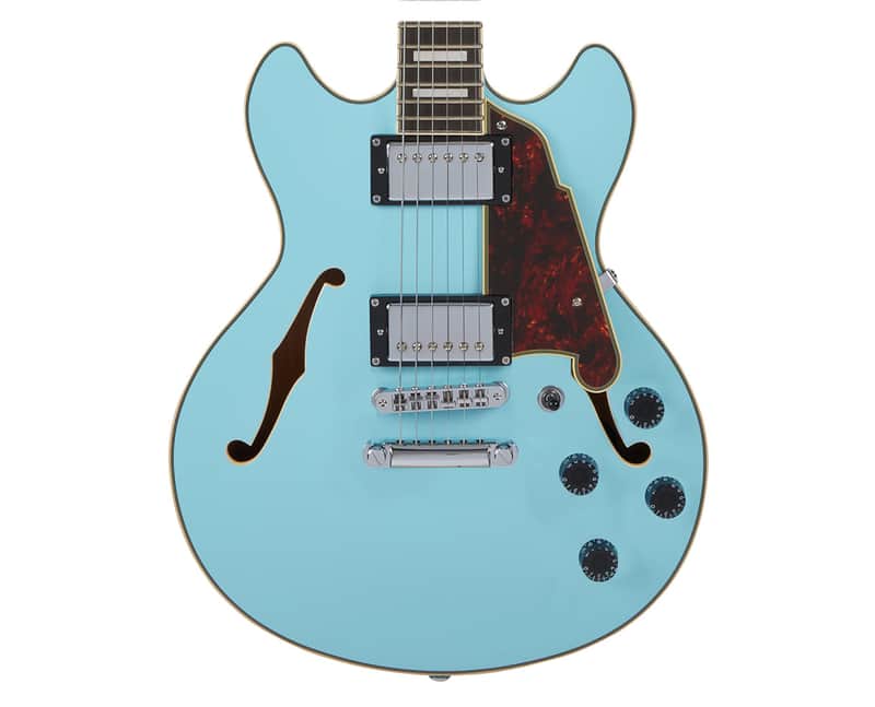 D'angelico Premier Mini DC w/ Stop-Bar Tailpiece - Sky Blue - B-Stock image 1