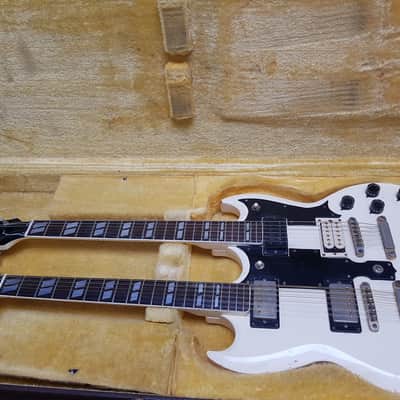 Ibanez SG 2402 double neck 6 & 12 String, vintage Law-Suit, right handed set to left handed! image 2