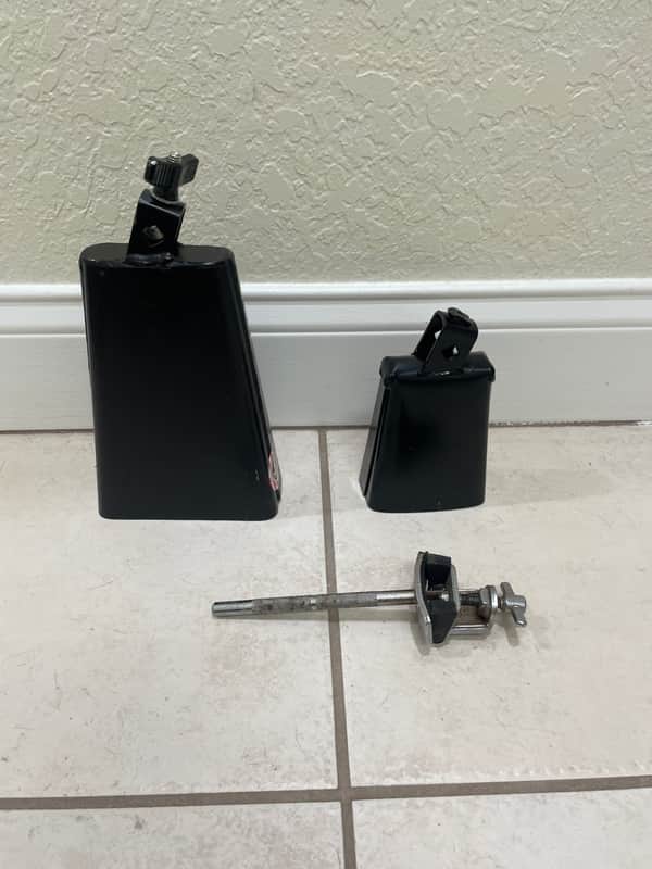 Latin Percussion LP206A Cowbell plus holder and 5" LP cowbell image 1