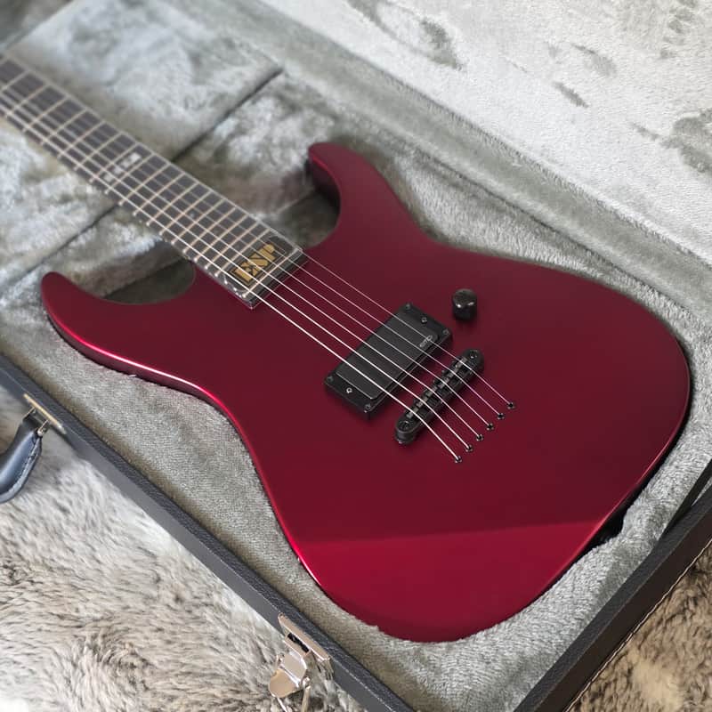2021 ESP E-II M-I Thru NT Deep Candy Apple Red Satin w/OHSC image 1