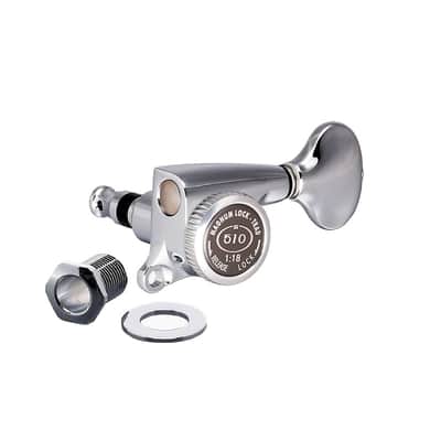 SGS510Z Magnum Lock 6 in Line Traditional Locking Tuning Machines 18:1 Ratio-Black Chrome (Cosmo) image 2