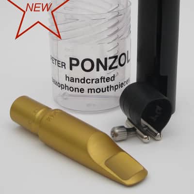 Ponzol Vintage Model Aluminum 105 Tenor Saxophone Mouthpiece (NOS) Gold Aluminum image 1