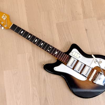 【Guyatone】 グヤトーン LG-100T 60s ビザール 3PU 音出 1960s Guyatone LG-100T Vintage 3 Pickup Electric Guitar Sunburst