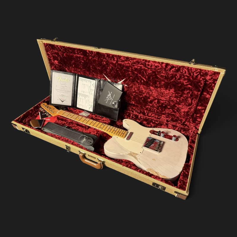 Fender Custom Shop '57 Telecaster Heavy Relic - Lightweight Ash - Josefina HW - 3,25kg 2022 - White Blonde image 1