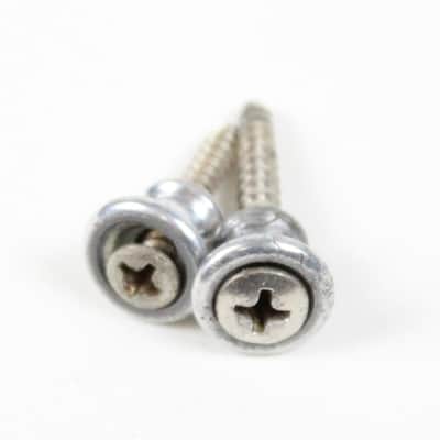 1973 Vintage Gibson Les Paul/SG/ES/L6 Nickel Strap Buttons USA 1970s Early Norlin Era image 1