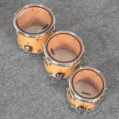 Used Yamaha Maple Custom Drum Set Natural Gloss w/Gold Hardware MIJ - Very Good image 15
