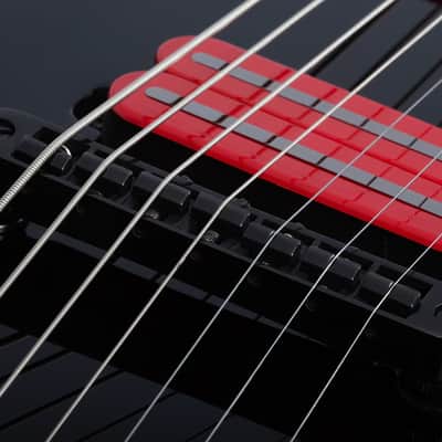 Schecter Sunset-7 Red Dawn Gloss Black image 9