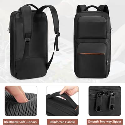 37-Key Keyboard Piano Bag Backpack, Protective Travel Bag for MIDI Keyboard Controller, Laptop, Microphones, Cables, 37 Keys Musical Keyboard Piano Carrying Case, 21.9" L x 10.9" W x 3" H image 3