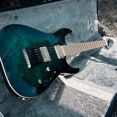 ESP E-II M-II NT BTB EverTune - Black Turquoise Burst – Made in Japan image 3