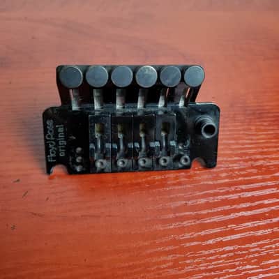 Left Handed Floyd Rose Original Tremolo System Bridge  Lefty 1983 Black-Steve Vai Owned-Vintage image 2