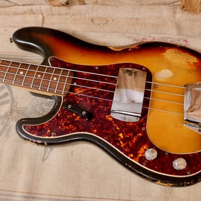 Fender Precision Bass Lefty 1969 - Sunburst image 11