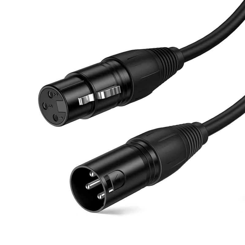 Brand New  XLR Cable, 30FT XLR Male to Female 3PIN Balanced Professional Microphone Cable for Recording Applications,Mixers,Speaker Systems, and Other XLR Audio Equipments.Black image 1