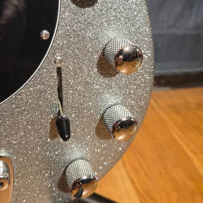SPARKLE Ernie Ball Music Man StingRay 5 HH Maple Fretboard Silver Sparkle w/ OHSC image 9