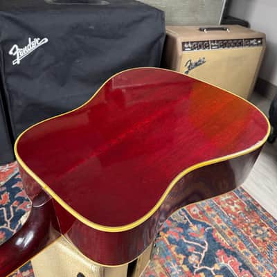 *Video* 1976 Gibson Hummingbird Jumbo Acoustic Wine Red Norlin Era w/OHSC & Hang Tags image 16
