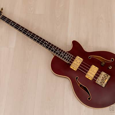 1988 Ibanez AB200 Artstar Vintage Semi-Hollow Bass Wine Red image 12