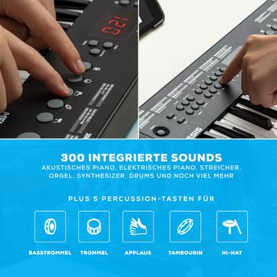 Alesis Melody 32 Key Mini Digital Piano - Portable Keyboard with Built-in Speakers, 300 Sounds, 40 Demo Songs, USB-MIDI Connectivity image 3
