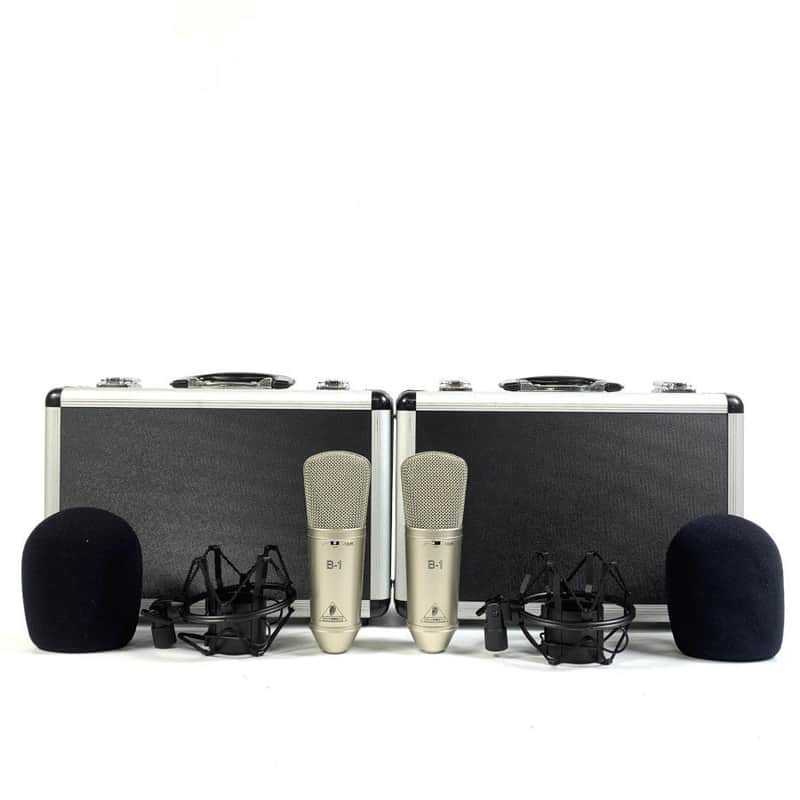 Behringer B-1 Lot of 2 Large Diaphragm Cardioid Condenser Microphone 2001 - Present - Nickel TGHM image 1