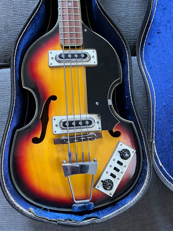 Greco Violin Bass Sunburst 1960s image 1