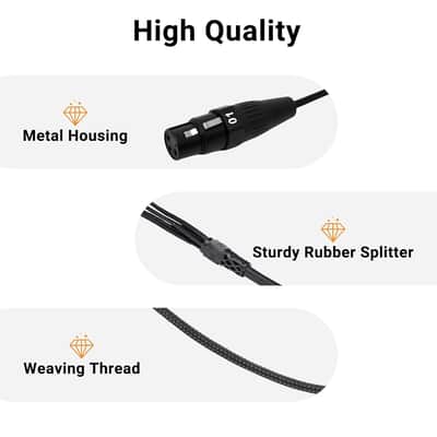 16 Channel XLR Cables 30 Feet Male to Female Snake Cable with Digital Label and Braided Core Wire Microphone Audio Cable for Stage and Recording Studio image 2