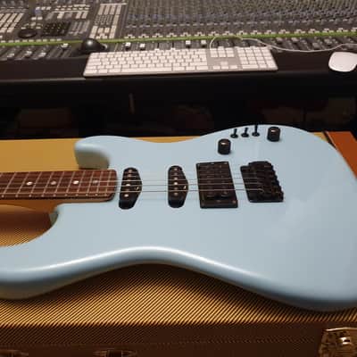 RARE Vintage ESP M-I 1988 Ice Blue Banana Hockey Stick Kramer Van Halen Headstock MIJ Super Strat image 21
