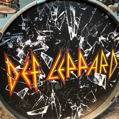 Rick Allen's Def Leppard 2016 Tour "Union Jack" Drum Kit. Yamaha, Hart, Custom. AUTOGRAPHED! Authenticated! image 2