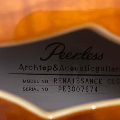 RARE Peerless Custom Renaissance Archtop Guitar MIK Made in Korea image 5