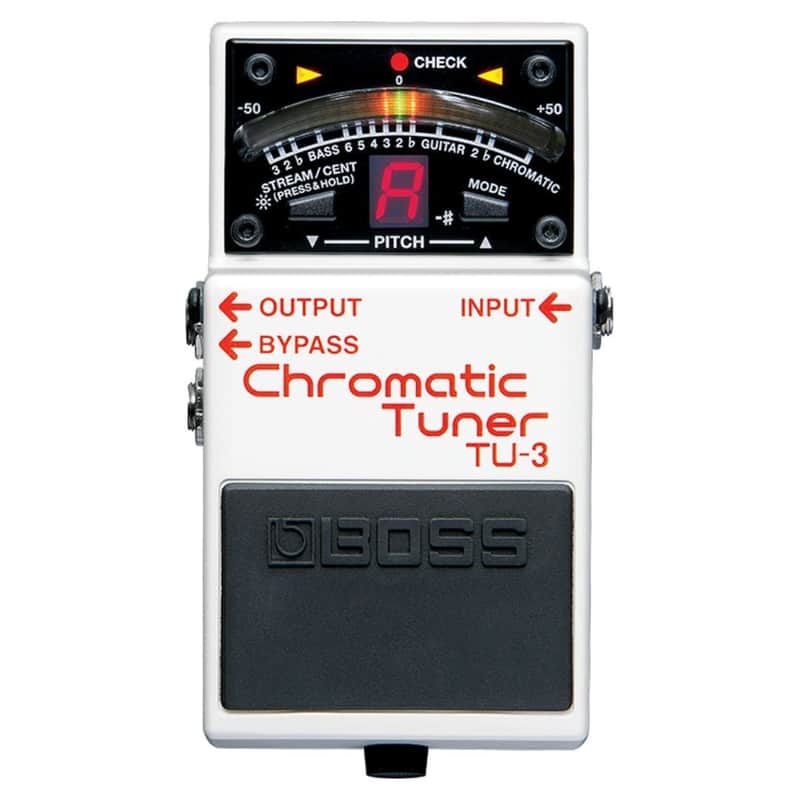 BOSS TU-3 Chromatic Tuner Pedal with Sharp 21-Segment LED Meter, Accu-Pitch Sign, Chromatic Mode, Guitar and Bass Modes image 1