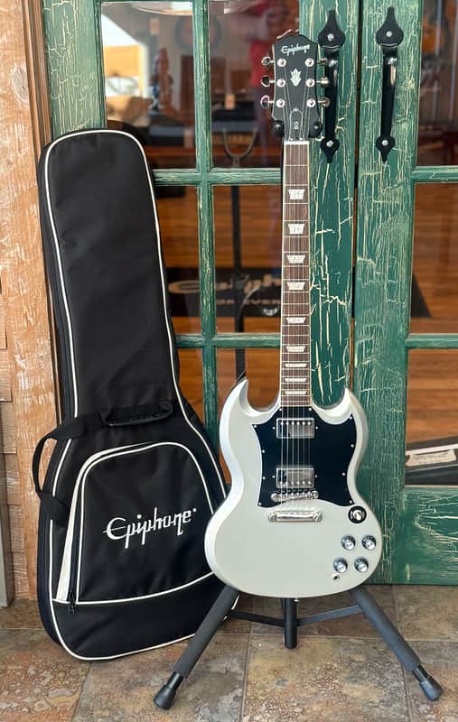 Epiphone SG Sandard Electric Guitar Silver Mist With Soft Epiphone Logo Case image 1