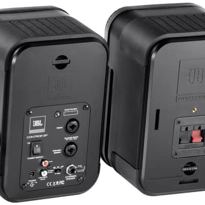 (2) JBL C2PS CONTROL 2P 5.25" Studio Recording Monitor Speakers+Stands+Mic+Boom image 7